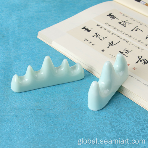 Color Long Tail Clip Classical Mount shape Imitation jade pen holder art Factory